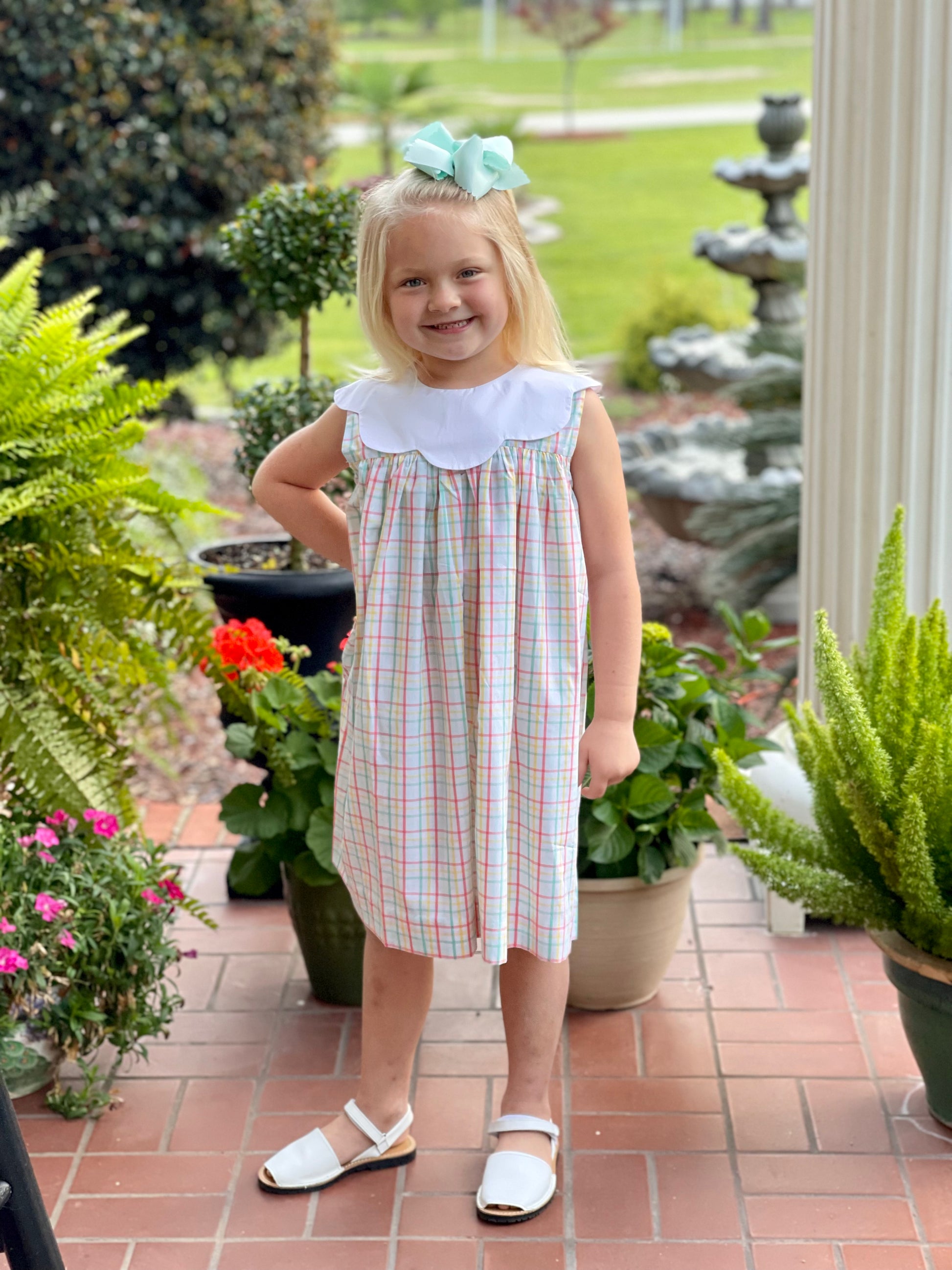 pastel gingham dress Mom & Me