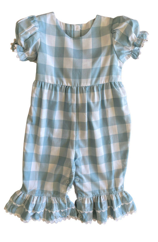 Blue Buffalo Gingham Gabby Romper