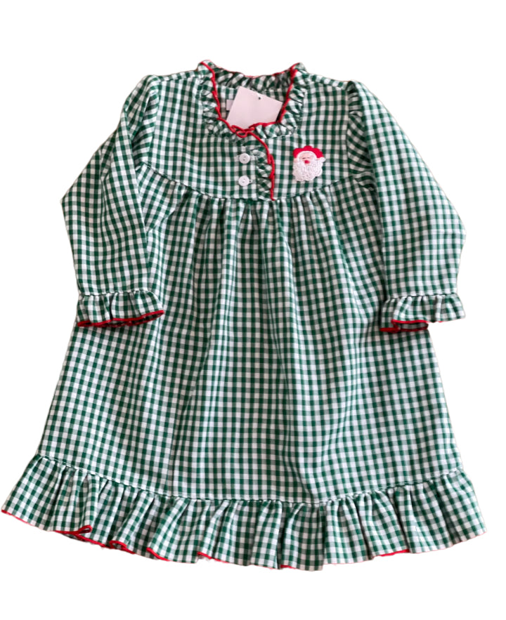 Green Gingham Santa Gown