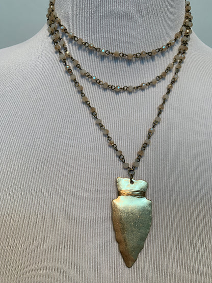 Viola Gold Necklace + Earring Set